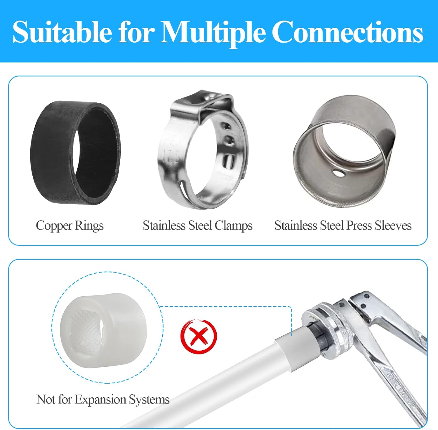 WiseWater 1/2" PEX x 1/2" FNPT Swivel Adapter Kit, Lead-Free DZR Brass, NSF/ANSI 61 Certified, 12 Pack