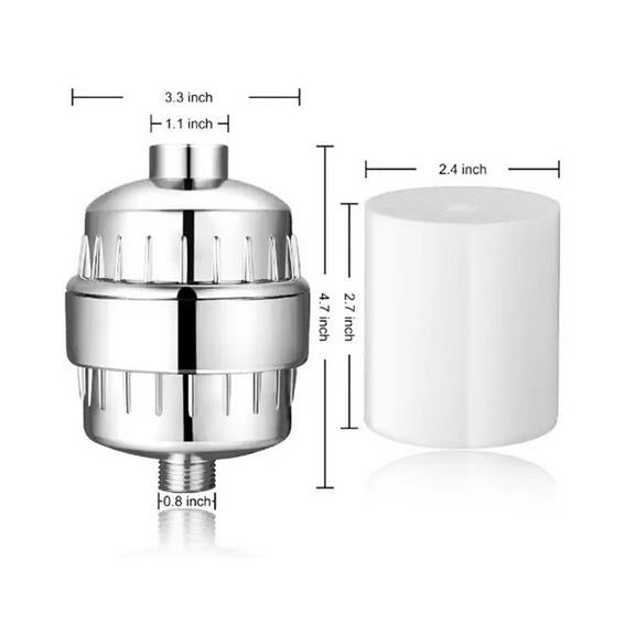 WiseWater Handheld Shower Head with Filter, 18 Stage Shower Filter for Hard Water, High Output Shower Water Filter With Hose, 1 Replacement