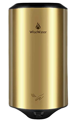WiseWater Hand Dryer Stainless Steel Carbon Brush - Brushed Black Finish - Alfa Heating Supply