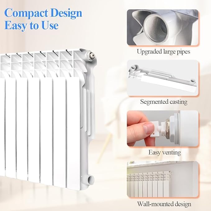 Wall Mounted Aluminum Radiator Heater for Hot Water Room Heating Systems