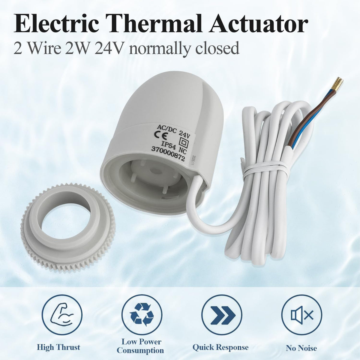 2-Loop Radiant Heating Manifold with 24V Electric Thermal Actuators