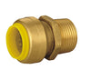 Lead-Free, Brass Push-Fit Male Adapters 1/2"x3/4" [5pk, 10pk, 25pk] - Alfa Heating Supply