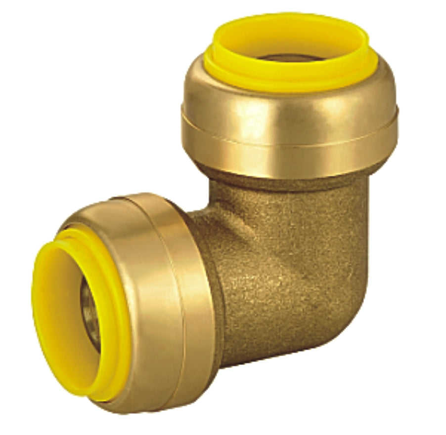 Lead-Free, Brass Push-Fit Elbows 3/4" [5pk, 10pk, 25pk] - Alfa Heating Supply