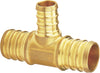 Lead-Free, Brass Barbed Reducing Tees 3/4"x3/4"x1/2" [5pk, 10pk, 25pk] - Alfa Heating Supply