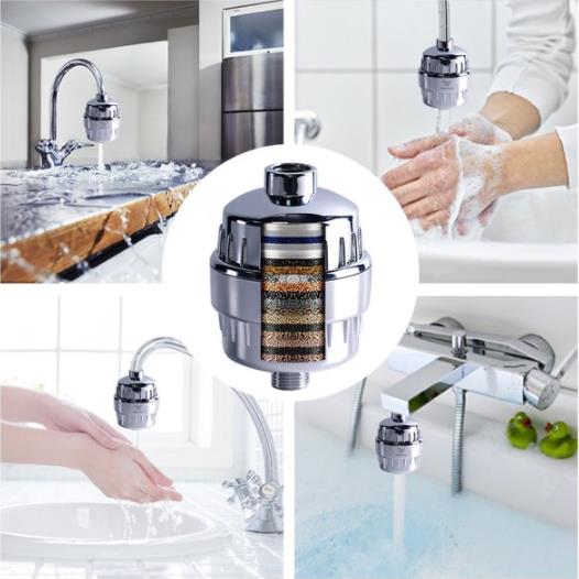 Dr. Water Shower Filter for Hard Water; Taps Purifier with 15 Stages for  Bathroom with Softener Removes Chlorine Stops Hair Fall and Improves Skin