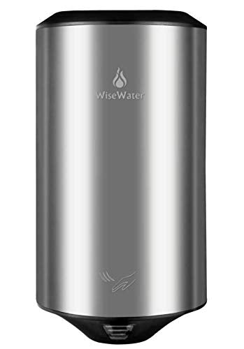 WiseWater Hand Dryer Stainless Steel Carbon Brush - Brushed Black Finish - Alfa Heating Supply