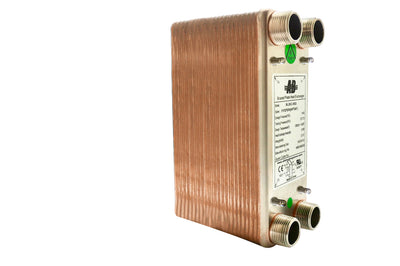 Brazed Plate Heat Exchanger - 50 Plates 5"x12" 1 1/4"MPT 680,000 Btu - Alfa Heating Supply