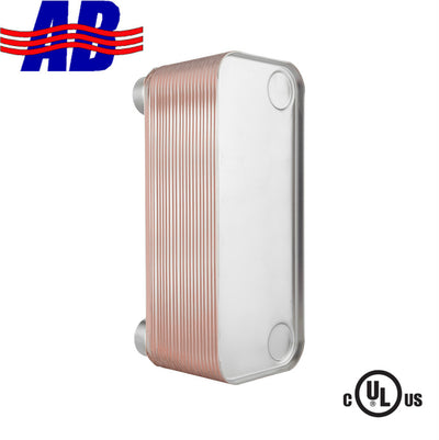 Brazed Plate Heat Exchanger - 20 Plates 3"x8" 3/4"MPT 180,000 Btu - Alfa Heating Supply