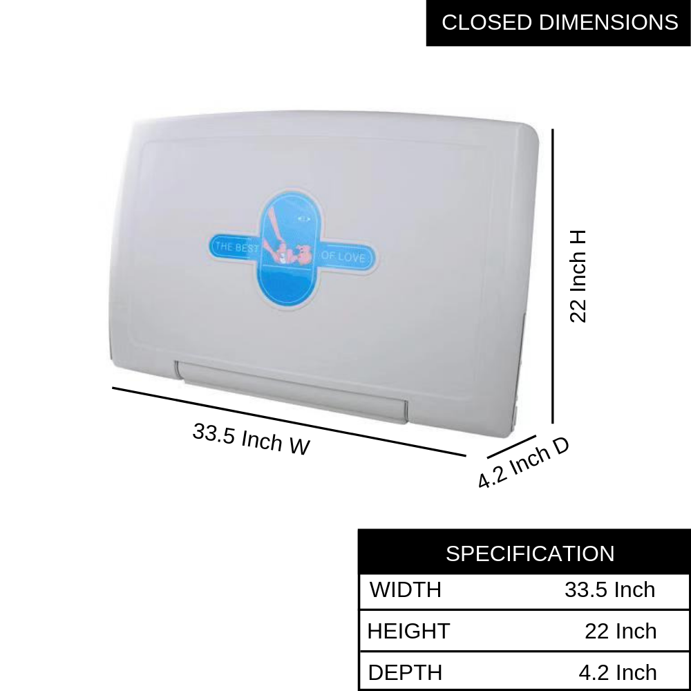 Baby Changing Station - Tan, Horizontal - Alfa Heating Supply