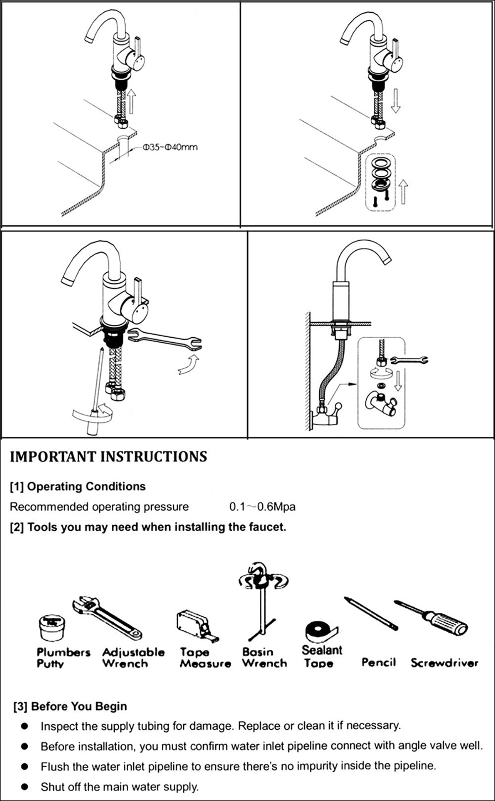 Kitchen Faucet Deck Mounted Mixer Tap 360 Degree Rotation Stream Sprayer Nozzle Kitchen Sink Hot Cold Taps