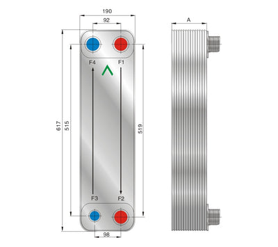 Brazed Plate Heat Exchanger for Air Dryer BL95 Series - Alfa Heating Supply