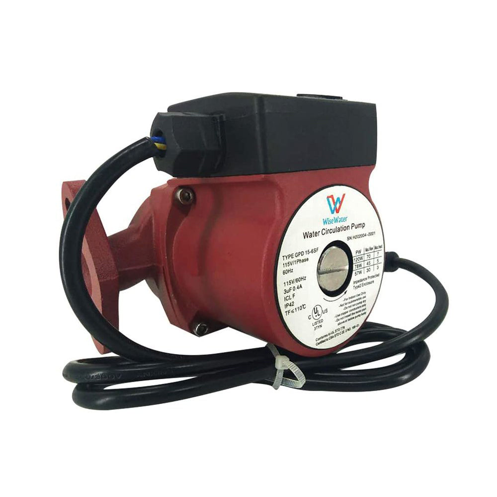 Circulation Pump, Recirculation Pump with 1-Inch NPT Internal Threaded Flanges, 18.5GPM 3-Speed 115V 60Hz