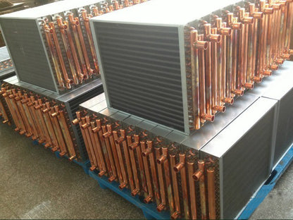 Air to Water Heat Exchanger 190kBtu 18x18 1" Copper Ports